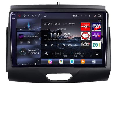 Navigatie Ford Ranger 2015- cu cd Android radio gps internet 8 core QLED 2K 16+512GB 360 Edotec