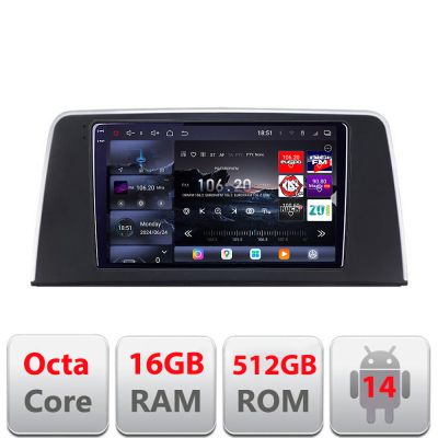 Navigatie BMW Seria 3 F30 2012-2016 8 core QLED 2K 16+512GB 360 Android Waze USB Navigatie Internet Youtube Radio Edotec