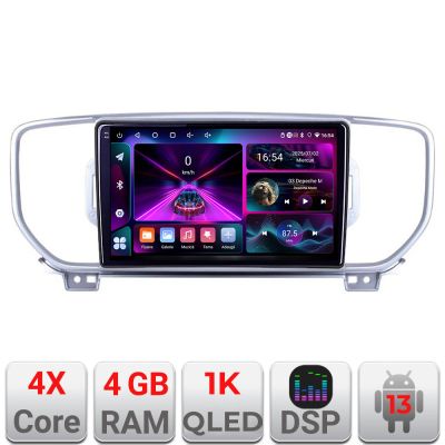 Navigatie Kia Sportage 2016-2018 A-567  4+64 InCell Display 1K Android Waze USB Navigatie Internet Youtube Radio