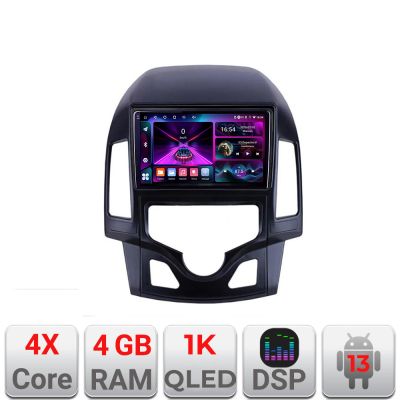 Navigatie Hyundai I30 2009-2012 clima automata A-I30AUTOMATIC  4+64 InCell Display 1K Android Waze USB Navigatie Internet Youtube Rad