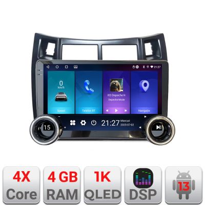 Navigatie Toyota Yaris 2008-2011 Kit-YARIS08 Edotec  4+64 10.5 inch Incell 1K android Wifi 5Ghz gps internet