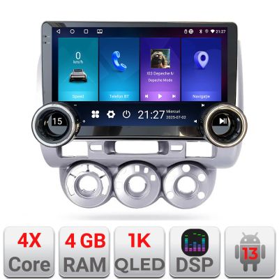 Navigatie Honda Fit Jazz 2004-2008 Edotec  4+64 10.5 inch Incell 1K android Wifi 5Ghz gps internet  Kit-jazz