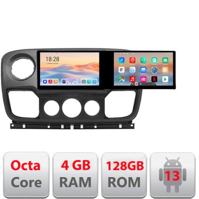 Navigatie Opel Movano, Renault Master 2010-2021  Edotec 2 ecrane  8 core 4+128 21.6 inch Incell android Wifi 5Ghz gps internet v2