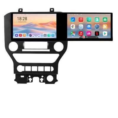 Navigatie Ford Mustang 2015-2020 Kit-MUSTANG-navi Edotec 2 ecrane  8 core 4+128 21.6 inch Incell android Wifi 5Ghz gps internet