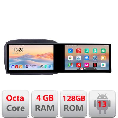 Navigatie Mercedes SL W230 2004-2011 Kit-W230 Edotec 2 ecrane  8 core 4+128 21.6 inch Incell android Wifi 5Ghz gps internet
