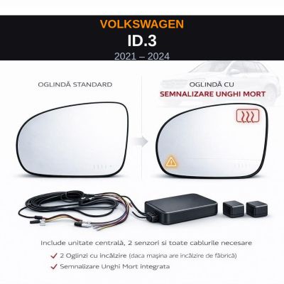 Senzor unghi mort Volkswagen ID.3 2021-2024 — oglindă dedicată