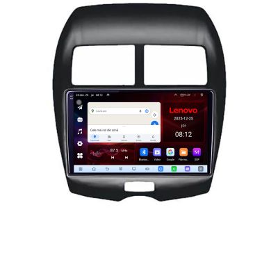 Navigatie Mistubishi ASX Lenovo Kit-026 8 Core 2.2 Ghz 8+128 Qled Incell 1K Android 360 Carplay DSP AHD 1080P ADAS 4G Wifi 5Ghz Bluetooth PRO