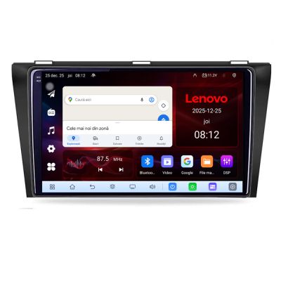 Navigatie Mazda 3 2009-2014 Lenovo Kit-034 8 Core 2.2 Ghz 8+128 Qled Incell 1K Android 360 Carplay DSP AHD 1080P ADAS 4G Wifi 5Ghz Bluetooth PRO