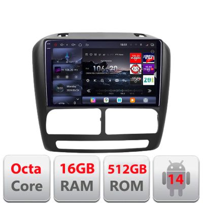 Navigatie Fiat Doblo 2010-2017 si Opel Combo 2010-2017 8 core QLED 2K 16+512GB 360  Android Waze USB Navigatie Internet Youtube Edotec