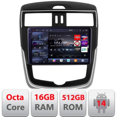 Navigatie Nissan Pulsar 2014-2018 Android radio gps internet 8 core QLED 2K 16+512GB 360 Edotec