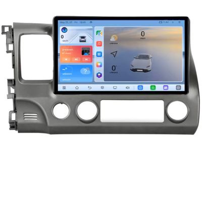 Navigatie Honda Civic 2005-2011 Android 8 Core 2.2 Ghz 8+128 Qled 1K ADAS 4G LTE GPS 360 KIT-044+EDT-E410V3