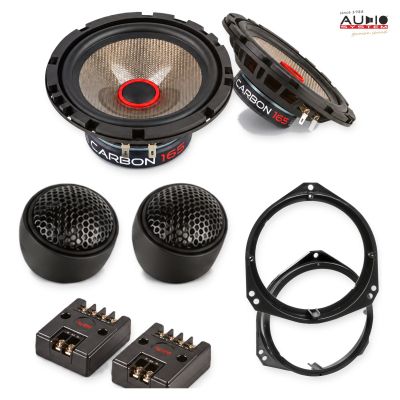 Pachet difuzoare BMW X5 (E53) 2003-2006 Audio System CARBON componente dedicate uși față