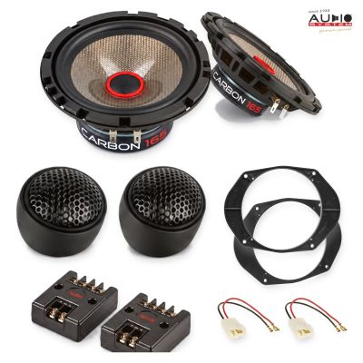 Pachet difuzoare Ford Ka (RBT) 1996-2008 Audio System CARBON componente dedicate uși față
