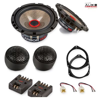 Pachet difuzoare Dacia Dokker Stepway (SD) 2014-2020 Audio System CARBON componente dedicate uși față