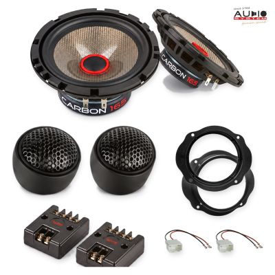 Pachet difuzoare Ford Focus (DA3) 2004-2010 Audio System CARBON componente dedicate uși față