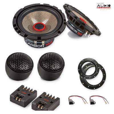Pachet difuzoare Skoda Octavia II (1Z) 2004-2013 Audio System CARBON componente dedicate uși față